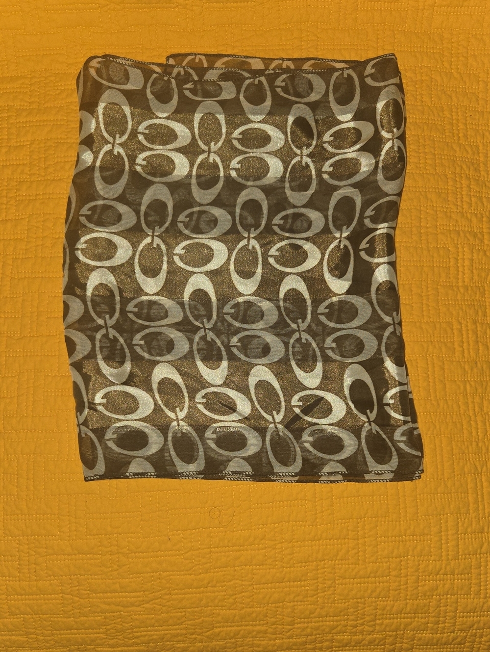 Brown Logo-Print Women's Scarf